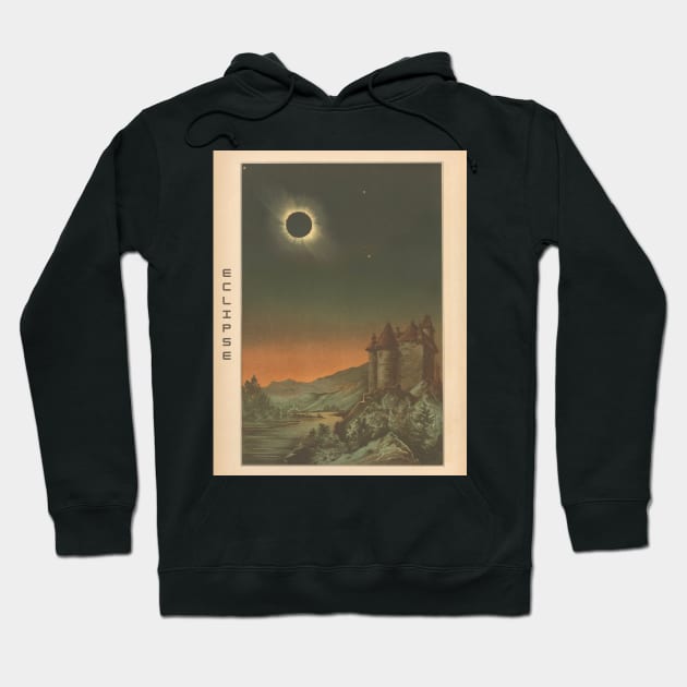 Vintage Castle and Eclipse Hoodie by Souls.Print